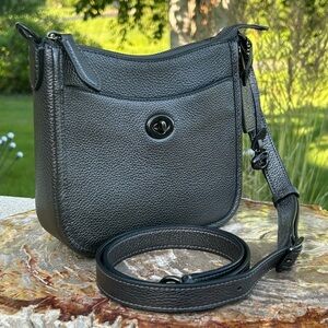 Coach Chaise 19 Crossbody Pewter Metallic Gunmetal EUC